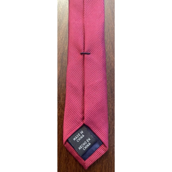 U.s Polo Assn. Solid Red 100% Silk Men’s Neck Tie - Picture 7 of 7